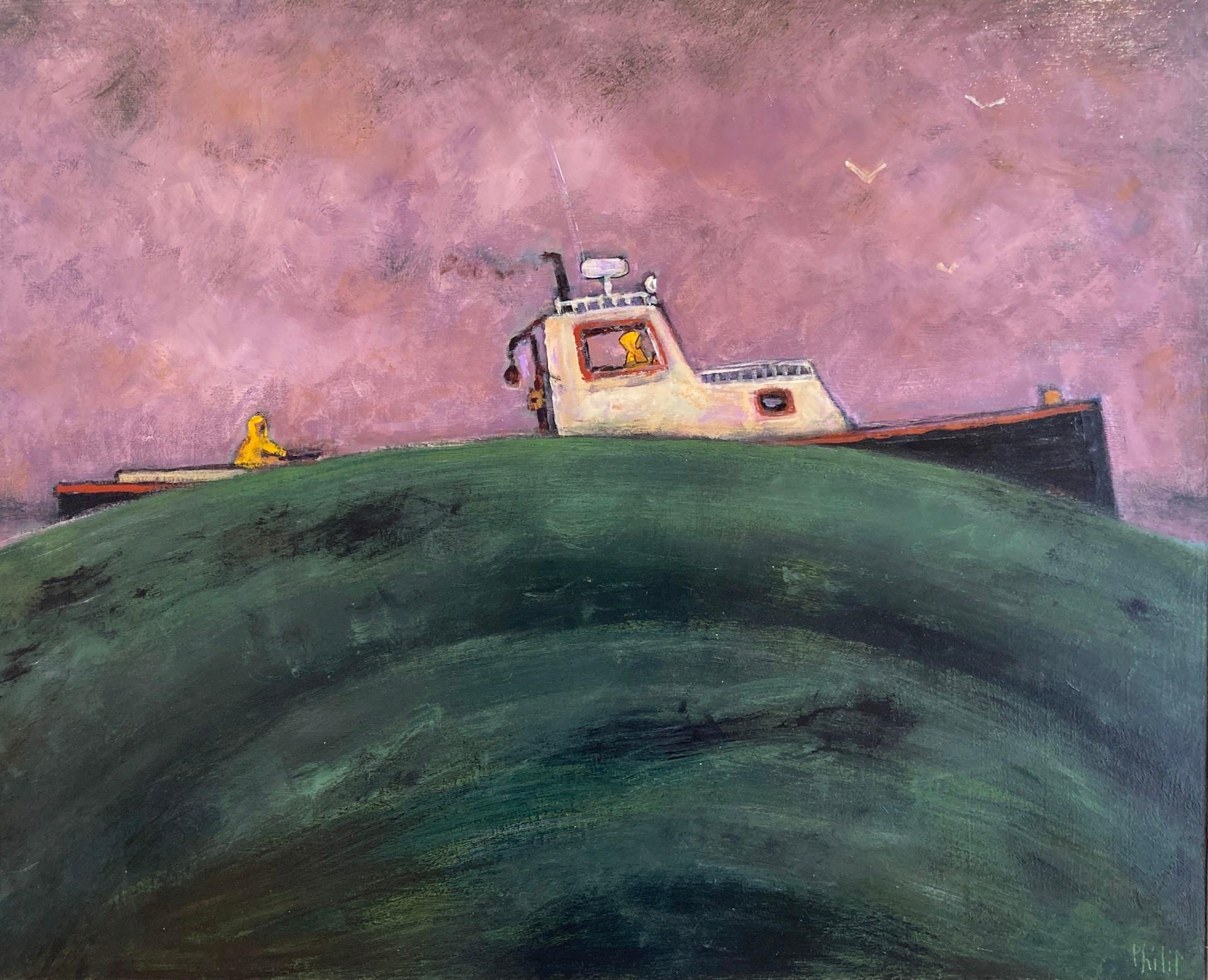 Work Boat - Art by Philip Barter