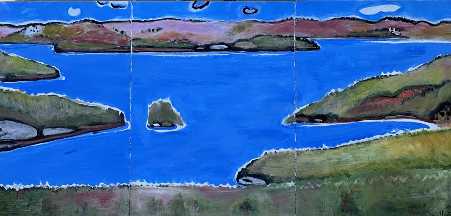 Penobscot Bay, Triptych - Art by Jane Dahmen