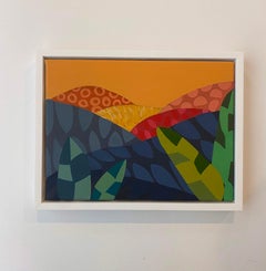 Color Fields with Green Leafs