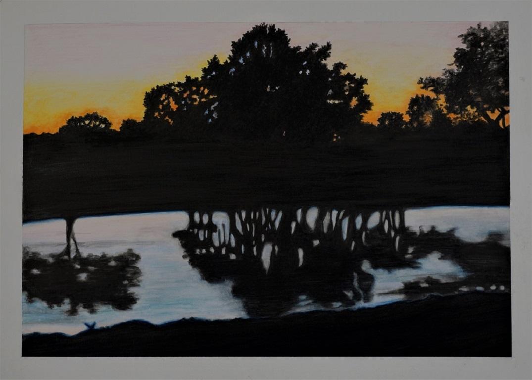 Judith Simonds Landscape Art – Abenddämmerung