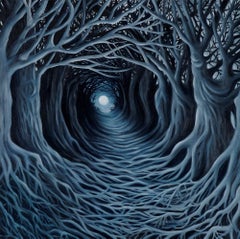 Moon Tunnel, Original Oil Painting, 2018