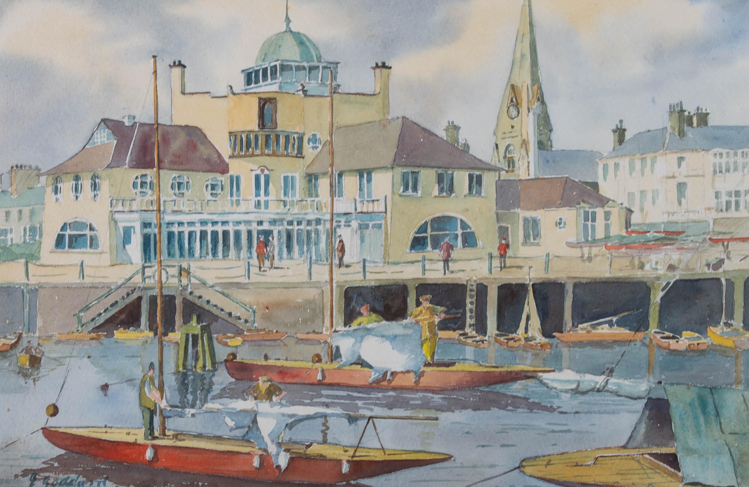 Jack Goddard (1906-1984) - Mid 20th Century Watercolour, Lowestoft Harbour 1