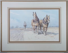 Vintage Jason Partner (1922-2005) - 1979 Watercolour, Suffolks Working