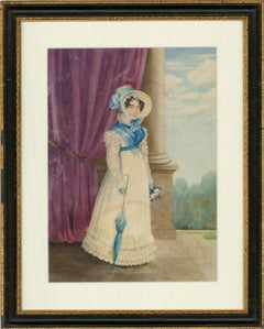 James Chalmers Park (1858-1938) - 1923 Watercolour, Regency Woman