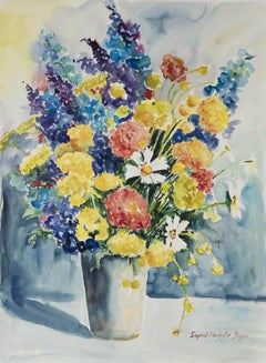 Arrabgement floral, peinture à l'aquarelle originale, 2017