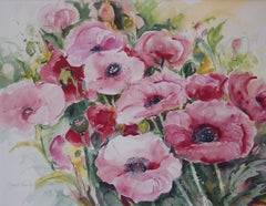 Poppies  II, Original Watercolor Painting, 2014