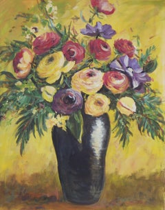 Dark Vase, Original Acrylic Drawing, 2014