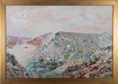 A. Handcock - 1902, aquarelle, « Estuary Through the Gorge »