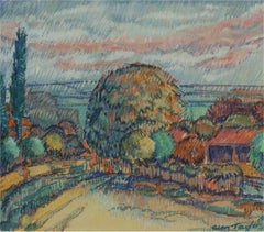 Alan Taylor - 20th Century Gouache, Fauvist Garden