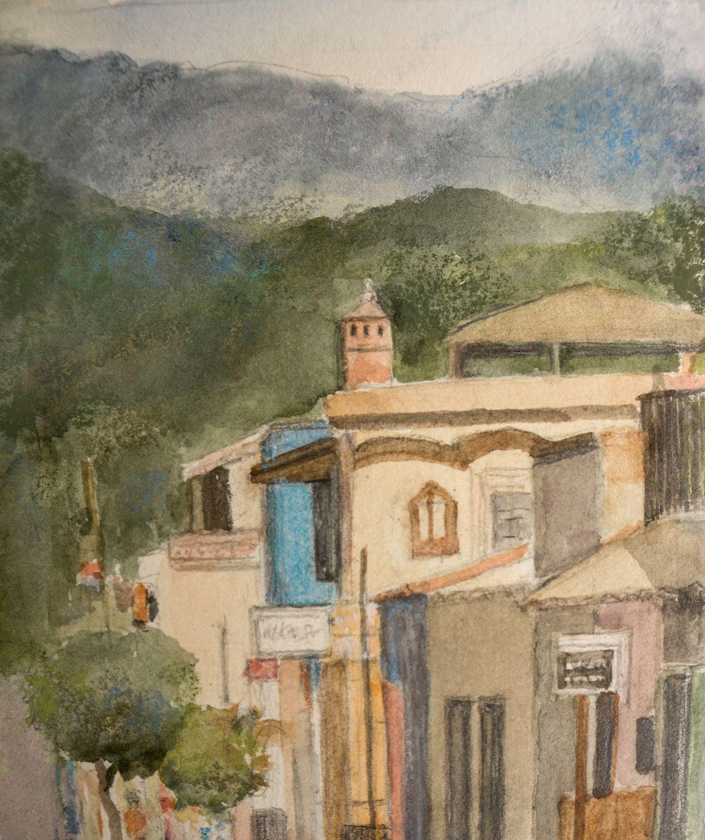 Ajijic 1, Painting, Watercolor on Watercolor Paper - Art by Joan Franklin
