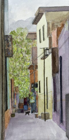 Obregon Alley, Painting, Watercolor on Paper