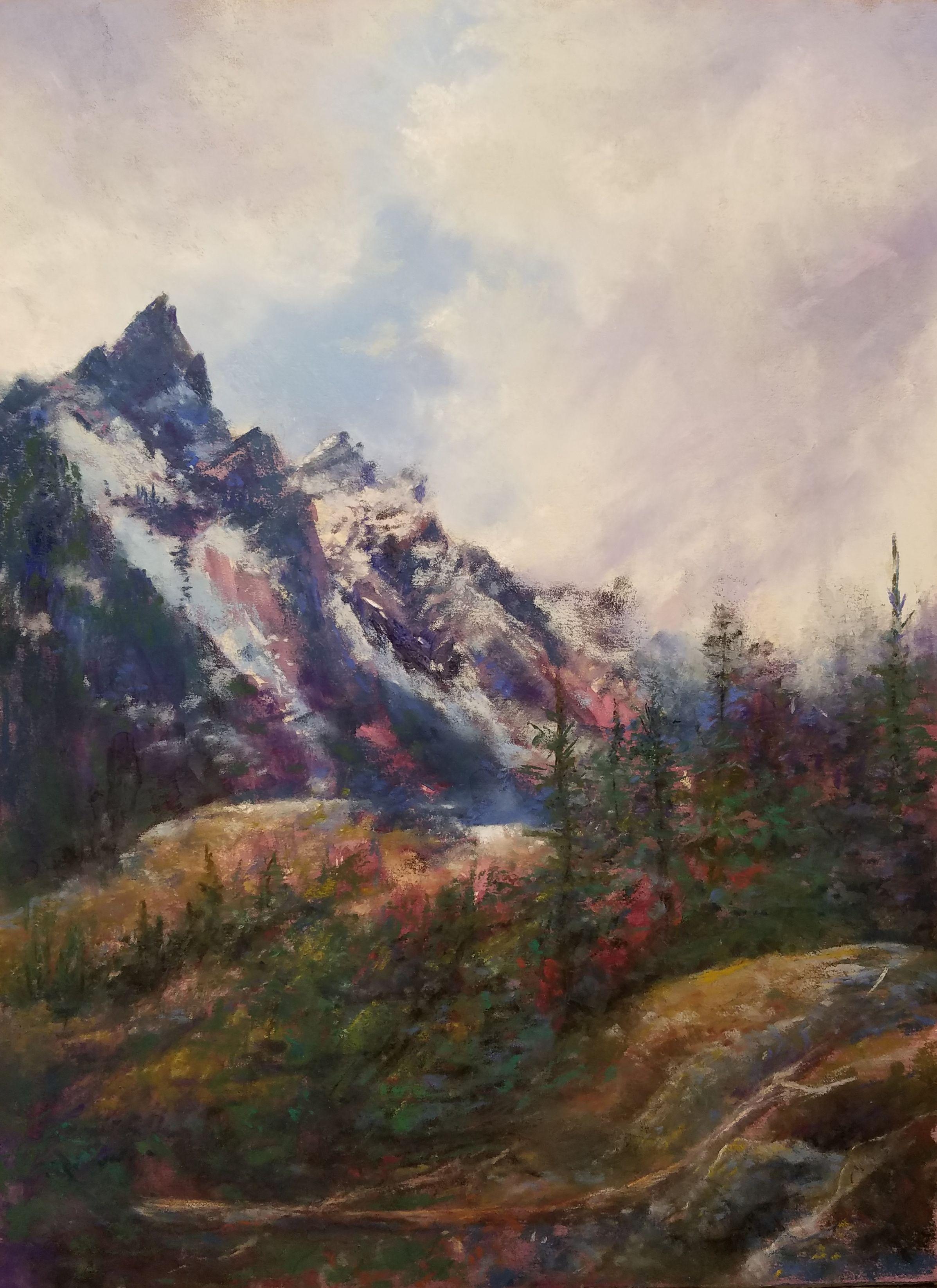 Bob Palmerton Way Up North on Long Lake, Drawing, Pastels on Pastel