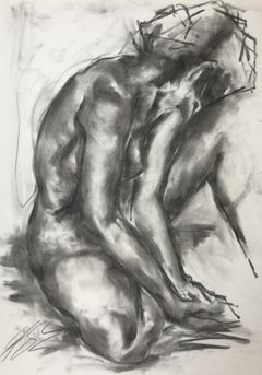 No Words, Drawing, Charcoal on Paper