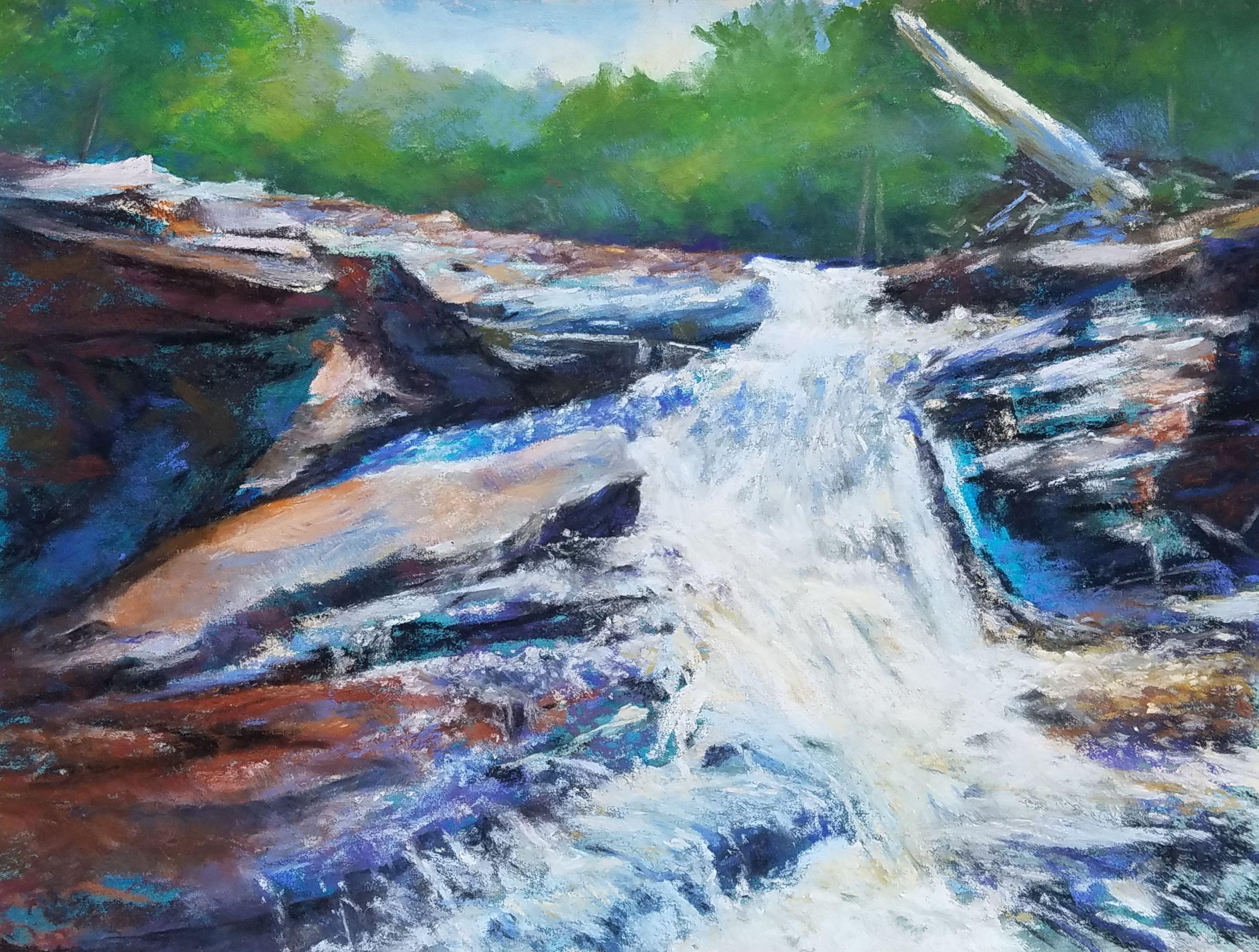 Bob Palmerton Way Up North on Long Lake, Drawing, Pastels on Pastel