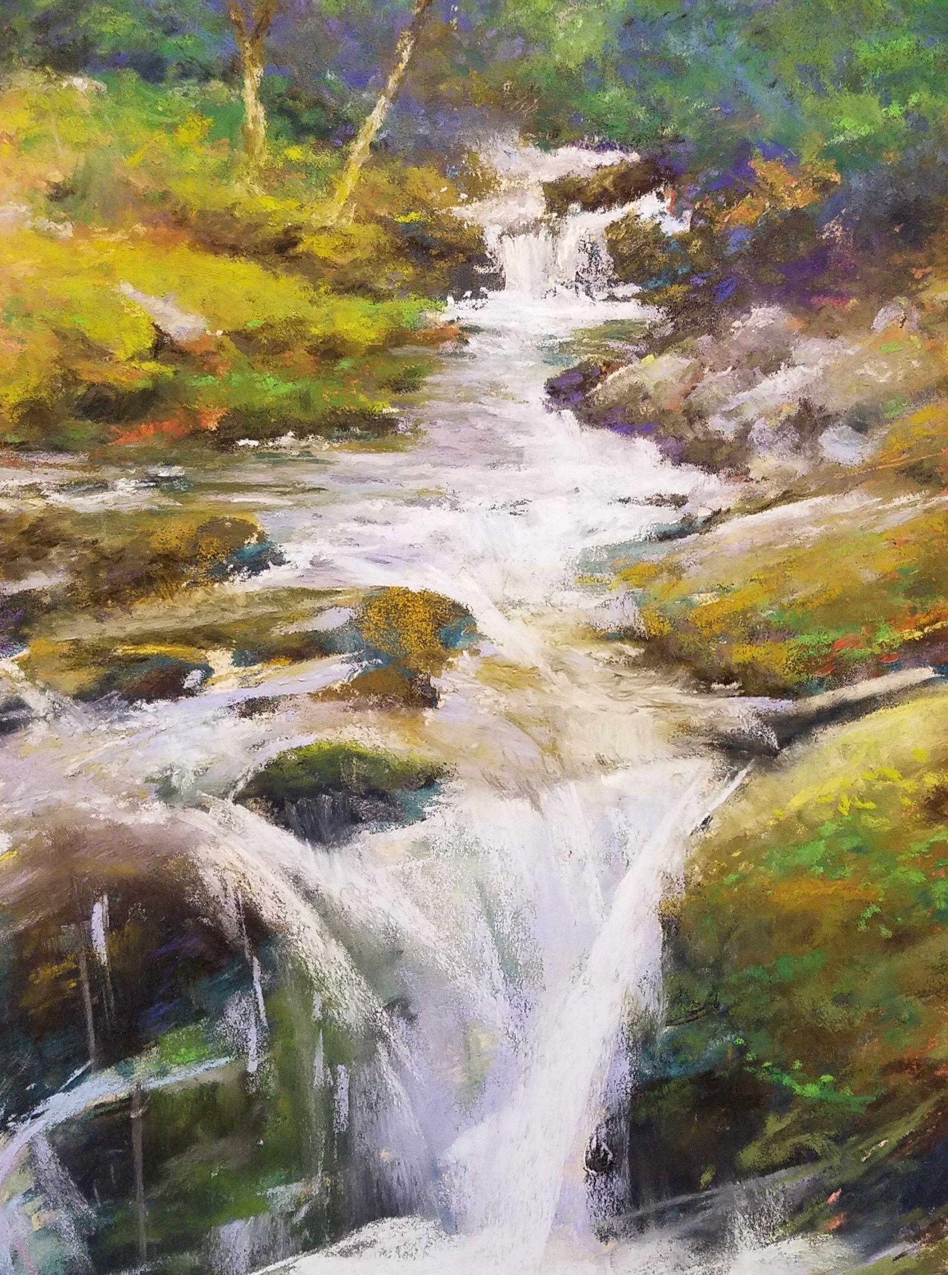 Bob Palmerton Way Up North on Long Lake, Drawing, Pastels on Pastel