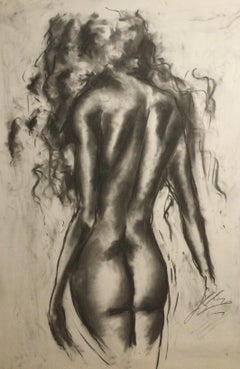 By My Side, Drawing, Charcoal on Paper