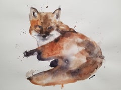 The Fox, Painting, Watercolor on Watercolor Paper