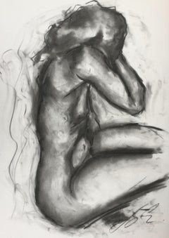 Island, Drawing, Charcoal on Paper