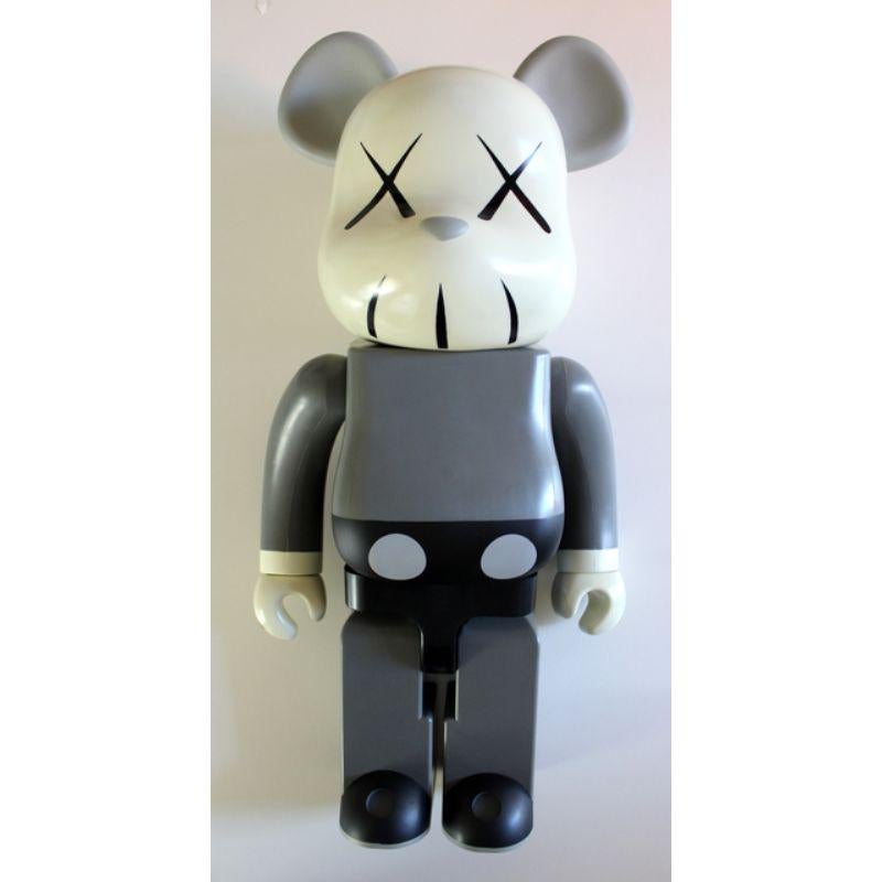 BNIB 1000% Grey Bearbrick - Art by KAWS