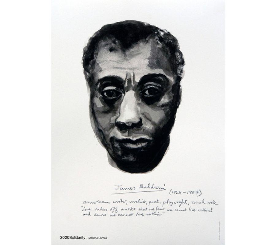 James Baldwin (from the series Great Men) limited time release poster - Art by Marlene Dumas