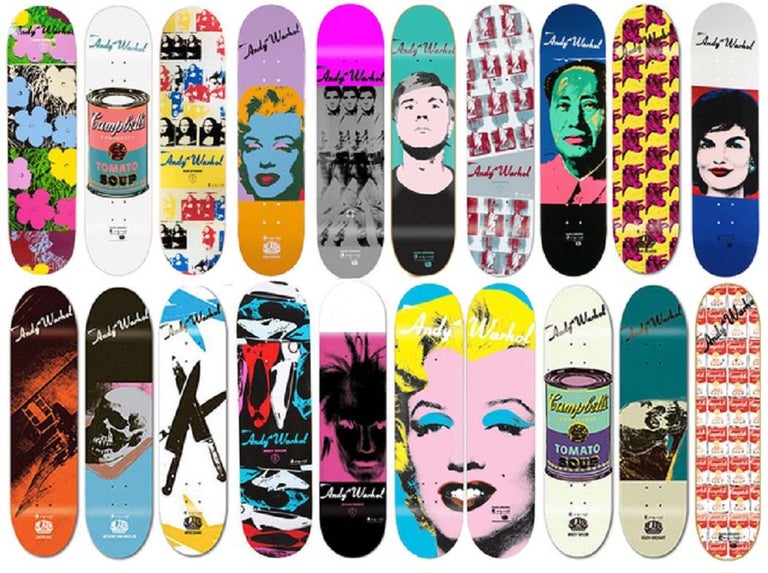 Andy Warhol - Collection of 20 skateboard decks For Sale at 1stDibs