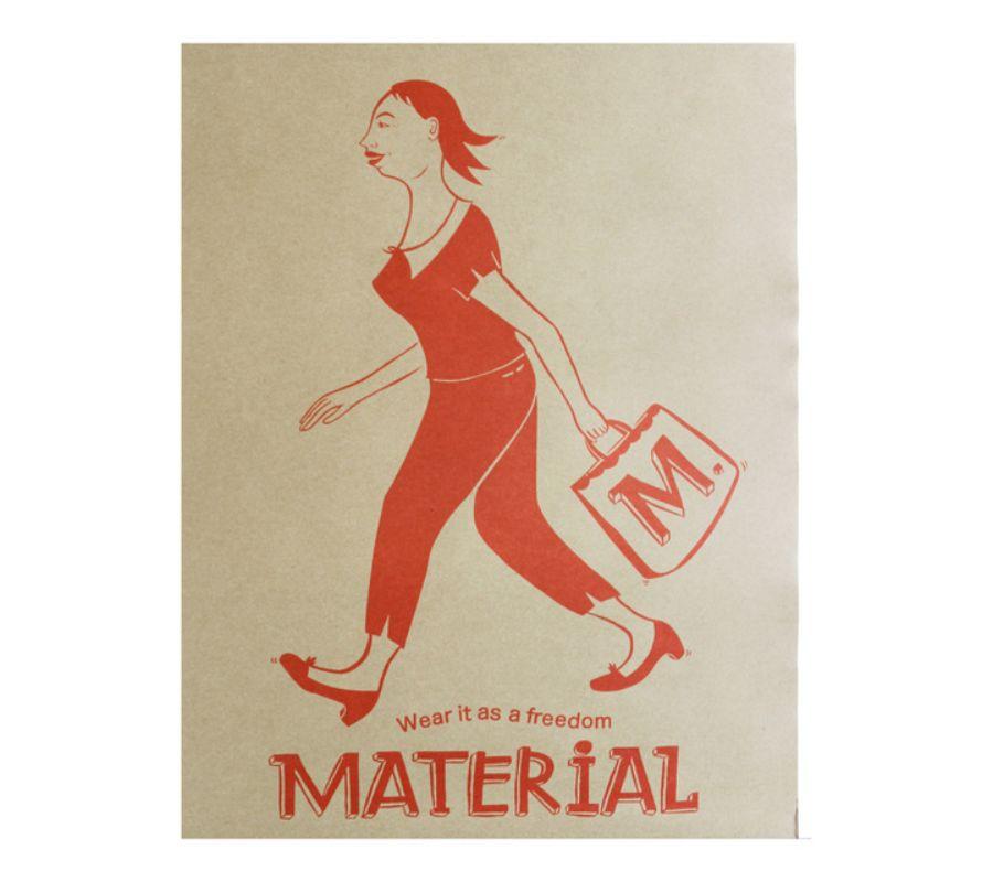 Material Logo Poster - Art by Margaret Kilgallen