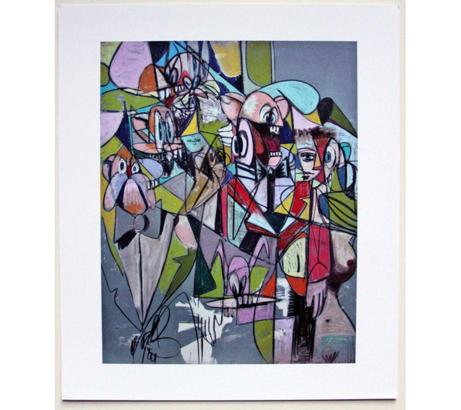 Plaque 5 Butlers en cascade - Art de George Condo