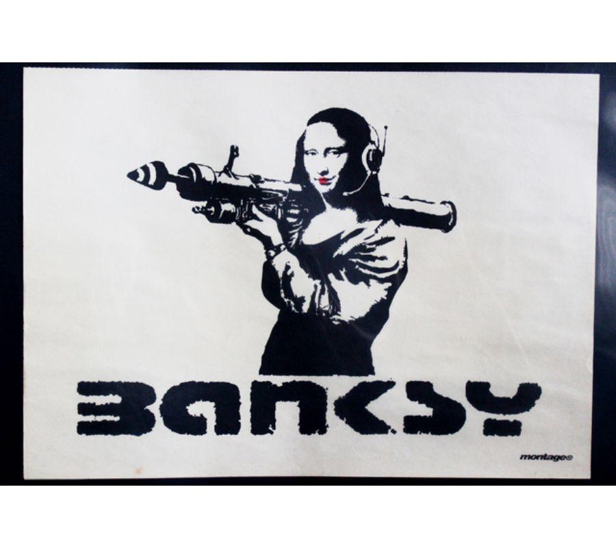 Mona Bazooka (rare 2002 Poster von Banksy für die japanische Marke Montage) – Art von After Banksy