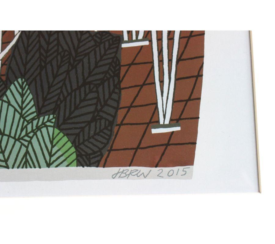 Landscape Pot with Flower Chair poster - Print Contemporáneo de Jonas Wood