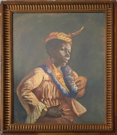 "A Martinique Native in French Guyana, " Black Female Portrait, Female Artist