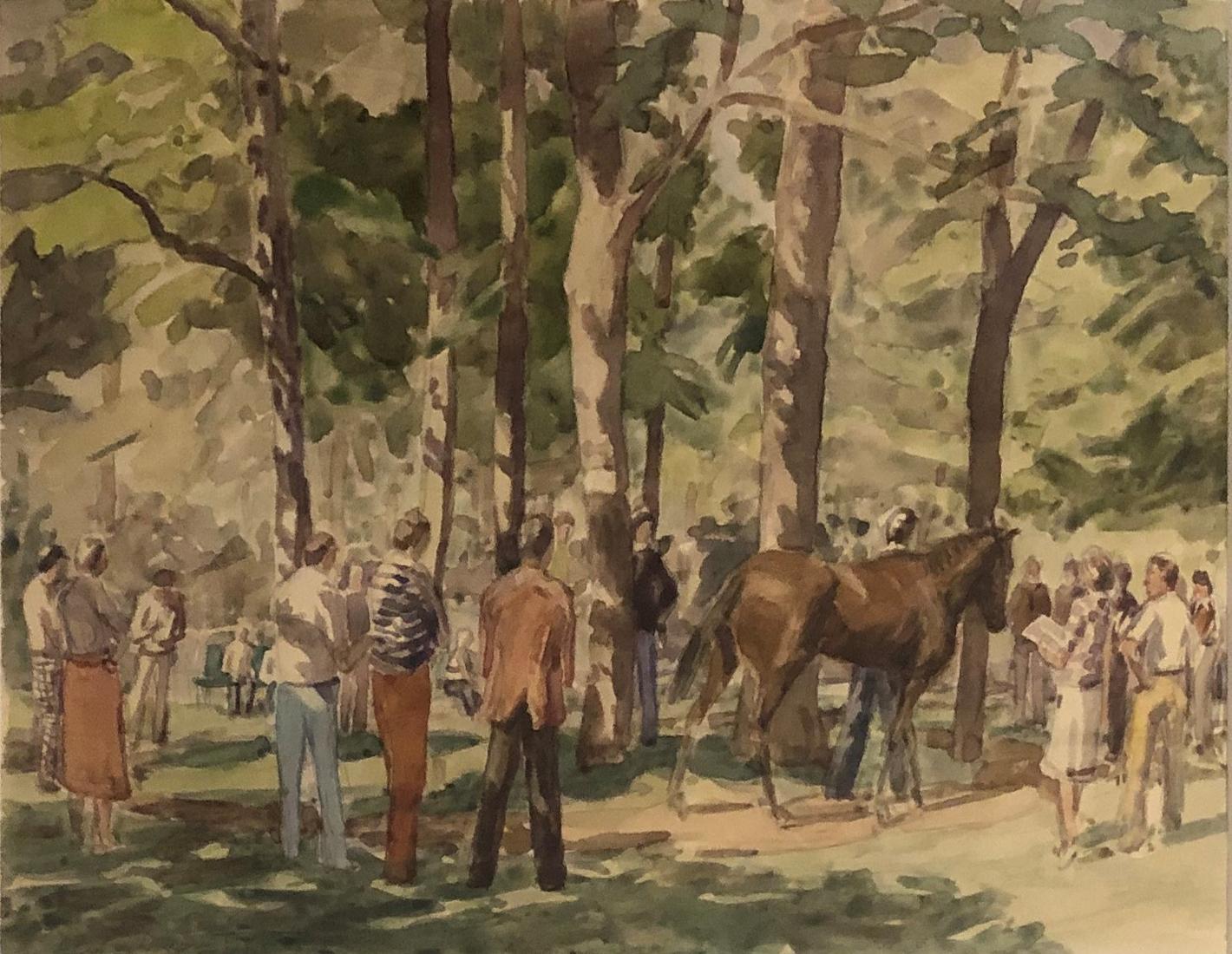 "The Racetrack Paddock and Thoroughbred Owners," Saratoga Springs, Anne Diggory