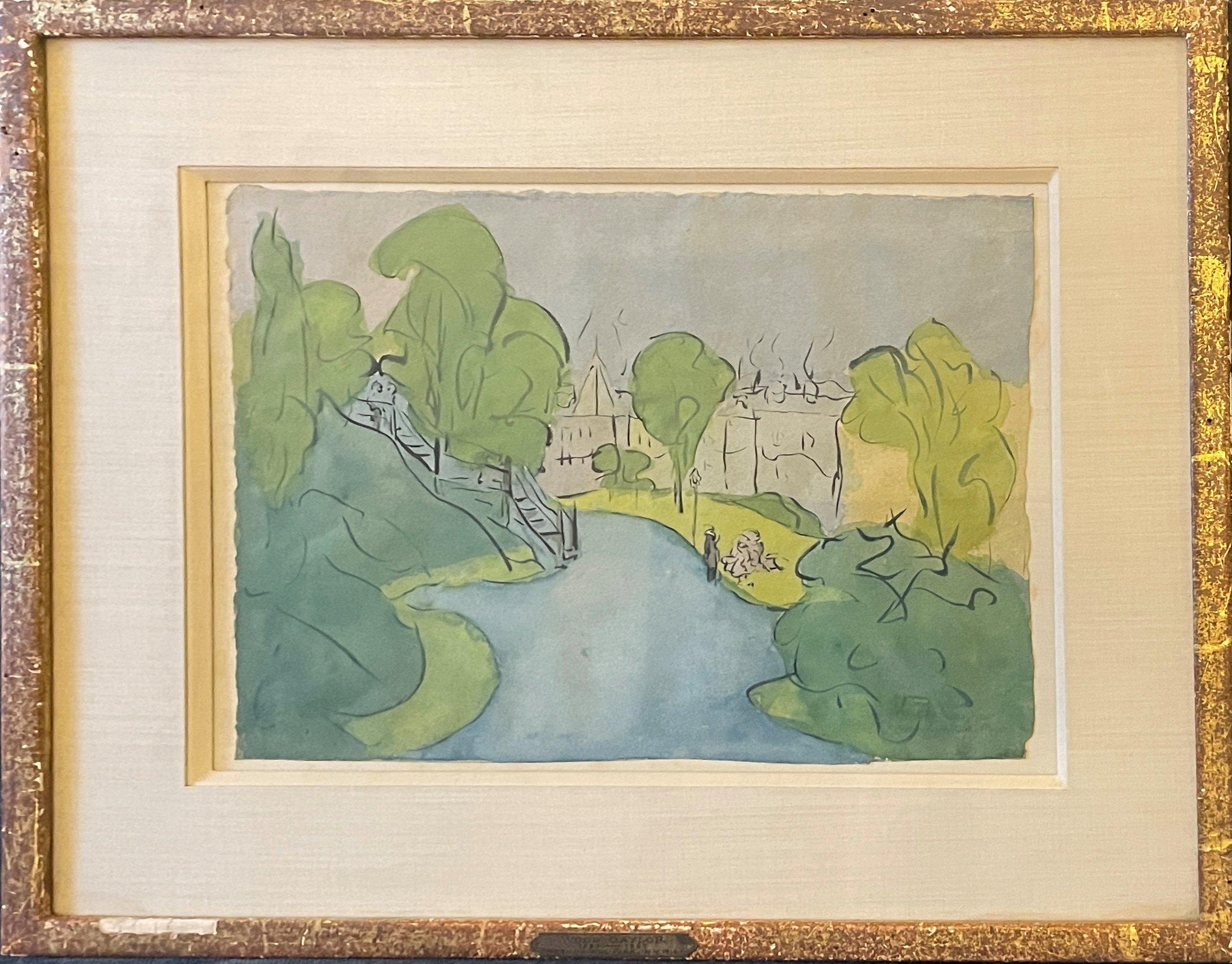 Wood Gaylor (1883 - 1957)
Morningside Park, New York City, 1918
Watercolor on paper
9 1/2 x 12 inches
Signed, titled and dated lower right

Provenance:
Private Collection, Cohoes, New York

Wood Gaylor (1884–1957) was an American artist known for