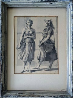 ""Zwei Frauen beim Spaziergang, Granville, New York,"" Reginald Marsh, Amerikanischer Modernismus