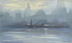 ""New York City Harbor"" Leon Dolice, Skyline der Innenstadt, Ost- und Hudson River