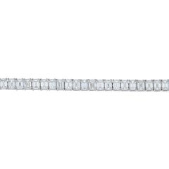 22.57 Carat Emerald Cut Diamond Bracelet