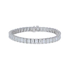 22.57 Carat Emerald Cut Diamond Bracelet