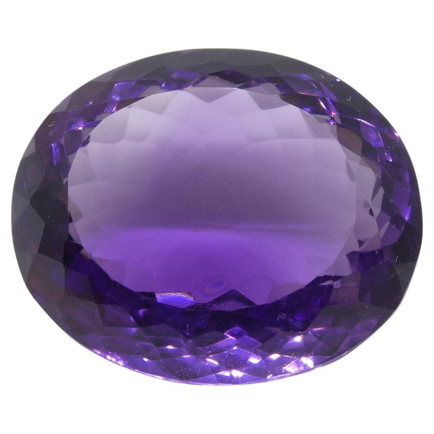 22.57 ct Oval Amethyst For Sale