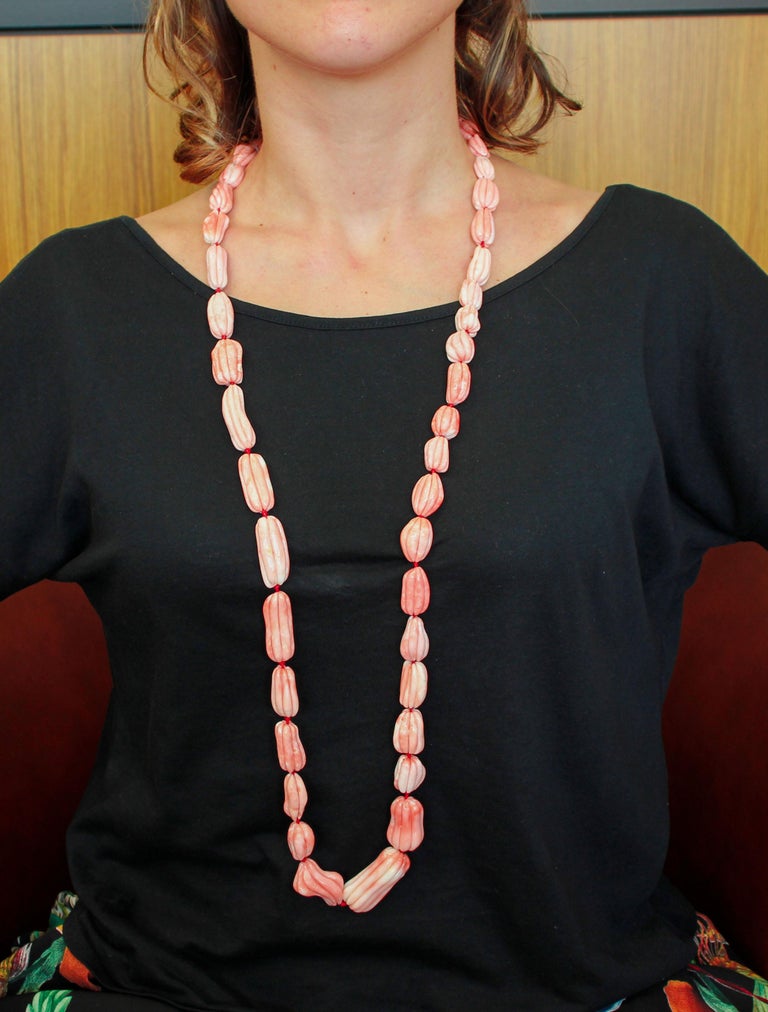 Origin344-5 - MULTI CIRCLE NECKLACE - ORANGE/CORAL COMBINATION 18