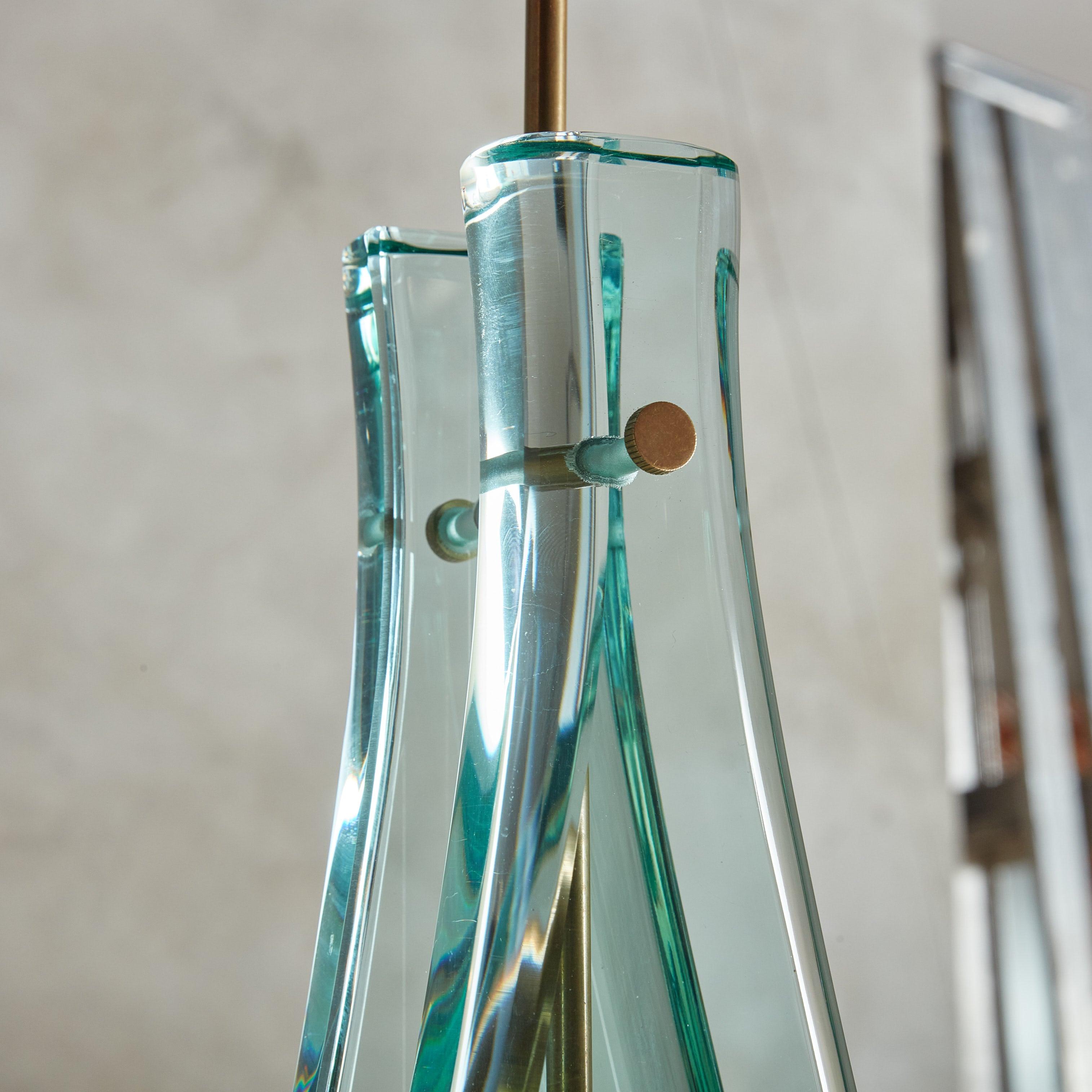 Modern ‘2259' Glass Pendant Light by Max Ingrand for Fontana Arte, Italy 1960s For Sale