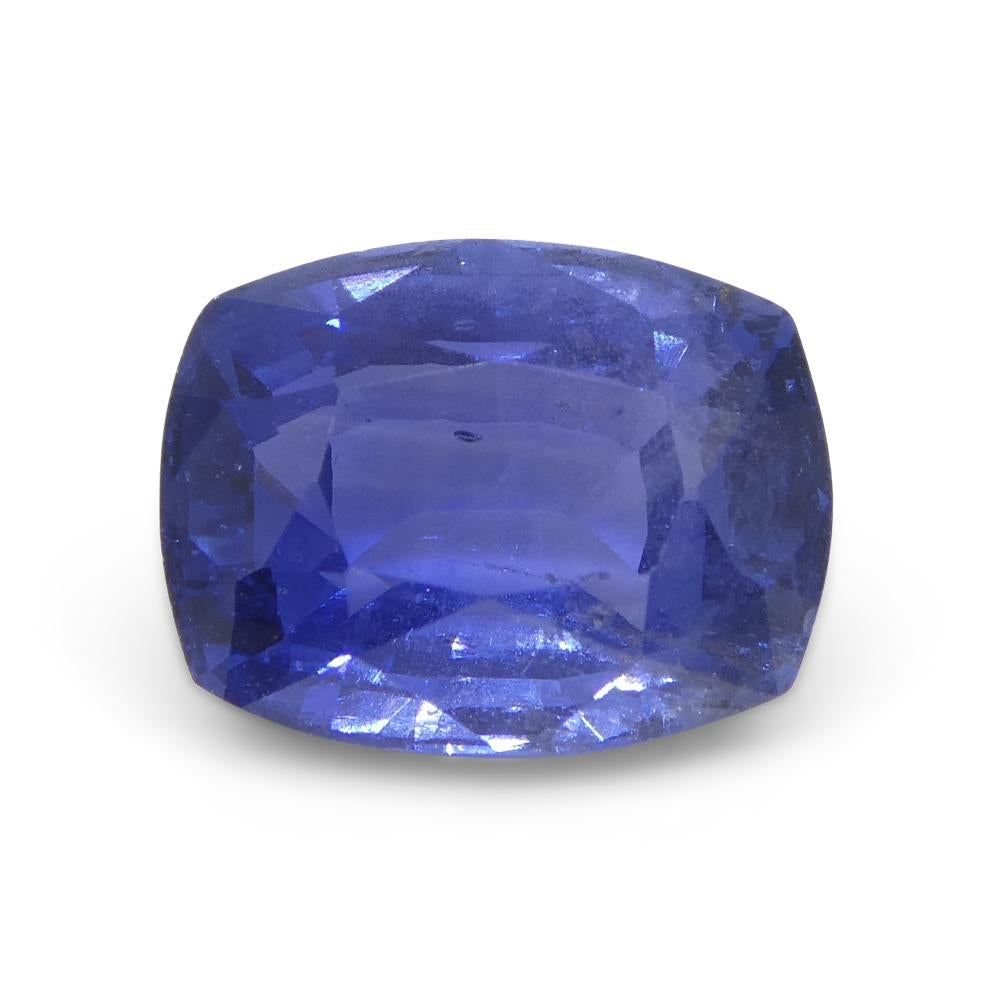 2.25ct Cushion Blue Sapphire GIA Certified Madagascar Unheated For Sale 6