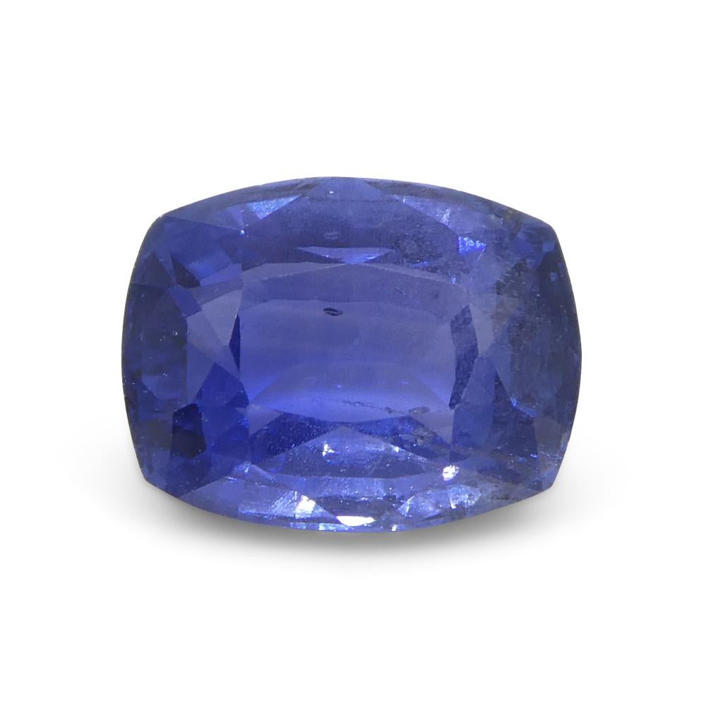 2.25ct Cushion Blue Sapphire GIA Certified Madagascar Unheated For Sale 2