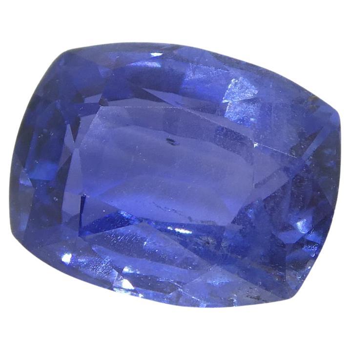 2.25ct Cushion Blue Sapphire GIA Certified Madagascar Unheated For Sale