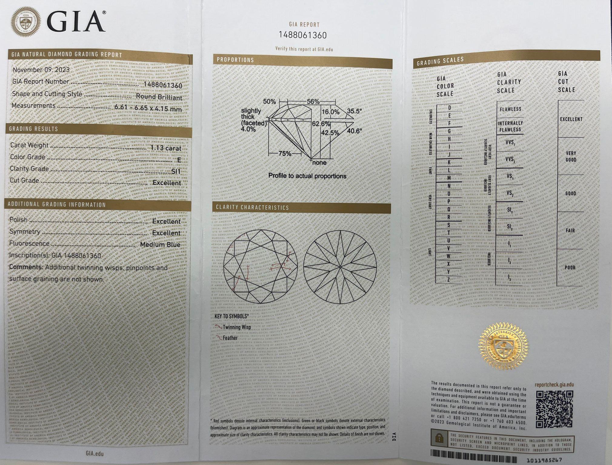 2,25 Karat GIA natürlicher runder Diamant 3 Zacken Martini-Ohrstecker Si1/VS2 14K Gold Damen