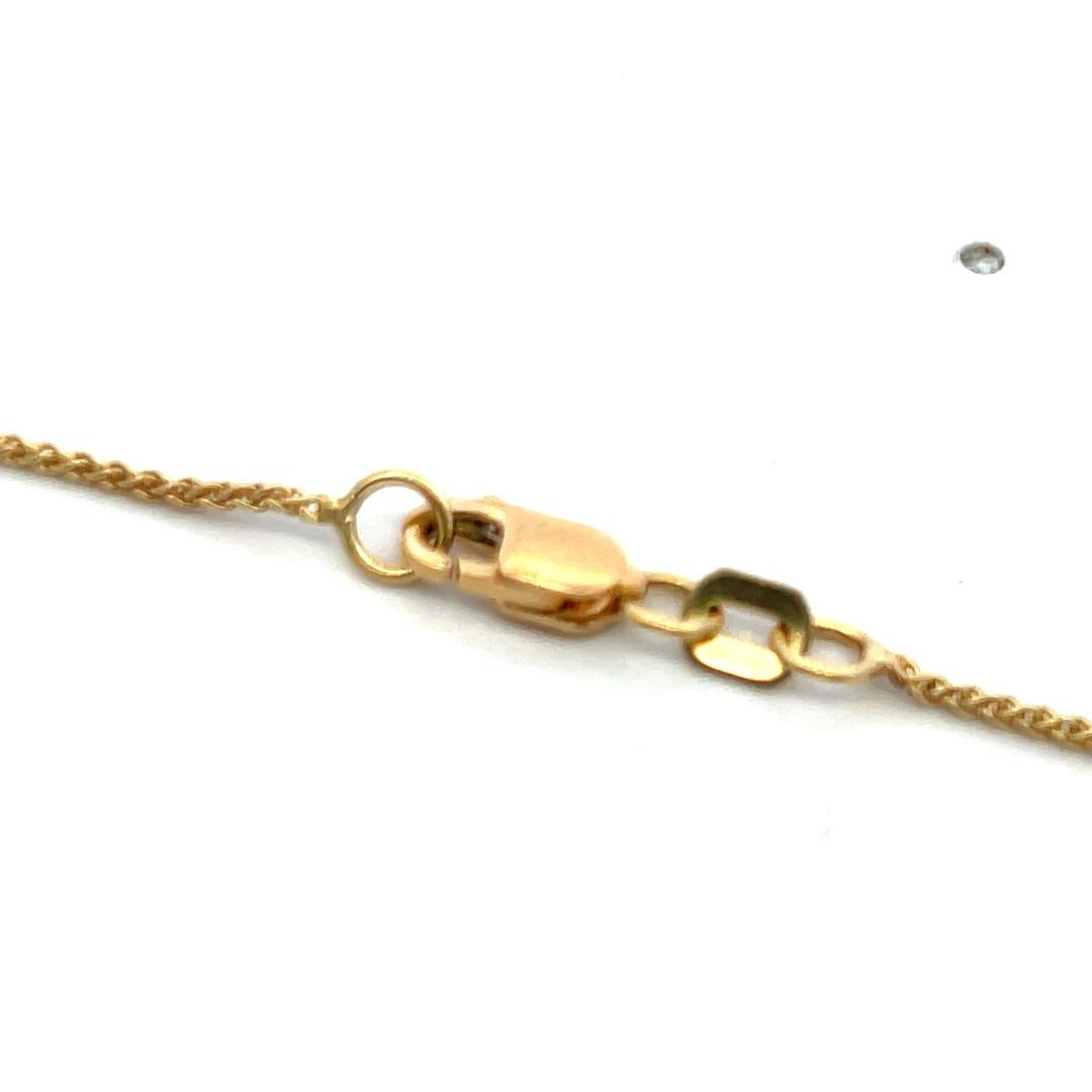 Collier pendentif en or jaune 14K avec diamant ovale de 2,25ct de couleur jaune brun (SI1) en vente 5
