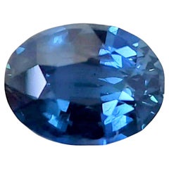 2.25ct Oval Natural UNHEATED Blue Sapphire Gemstone - No enhancement Loupe Clean