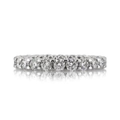 2.25ct Round Brilliant Cut Diamond Eternity Band in 18k White Gold