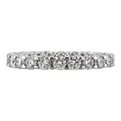 2.25ct Round Brilliant Cut Diamond Eternity Band in 18k White Gold