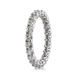 Bracelet d'éternité en platine avec diamant rond taillé en brillant de 2,25ct