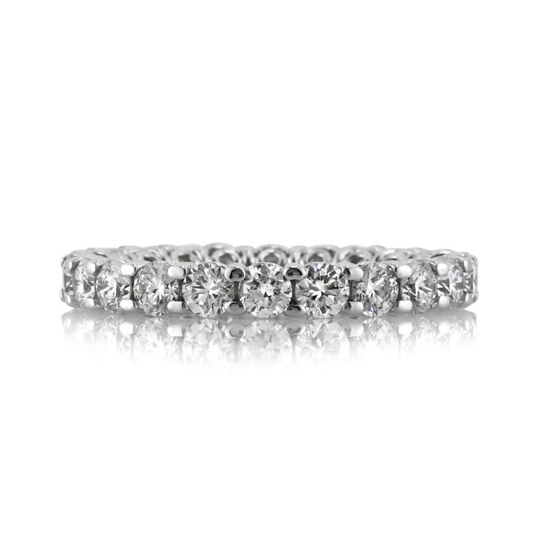 2.25ct Round Brilliant Cut Diamond Eternity Band in Platinum For Sale