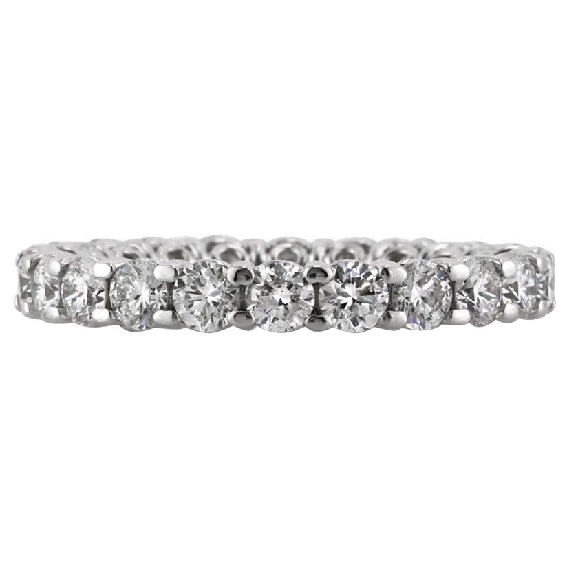 2.25ct Round Brilliant Cut Diamond Eternity Band in Platinum